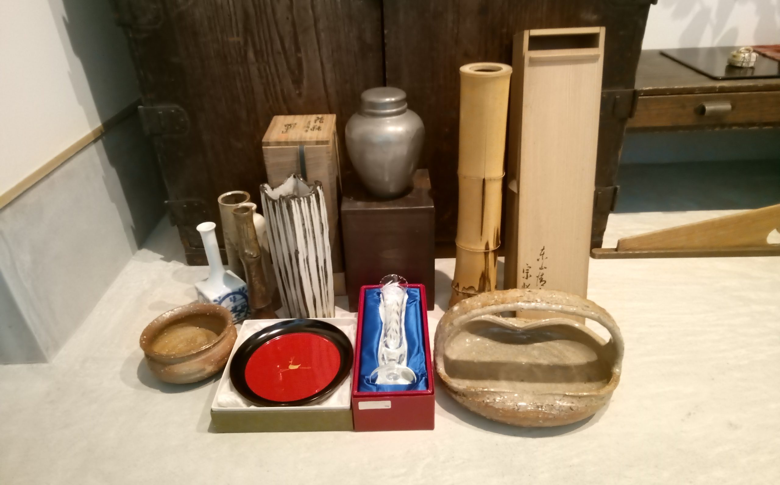 茶道具、煎茶道具の店頭買取り、京都市伏見区のお客様からのご依頼