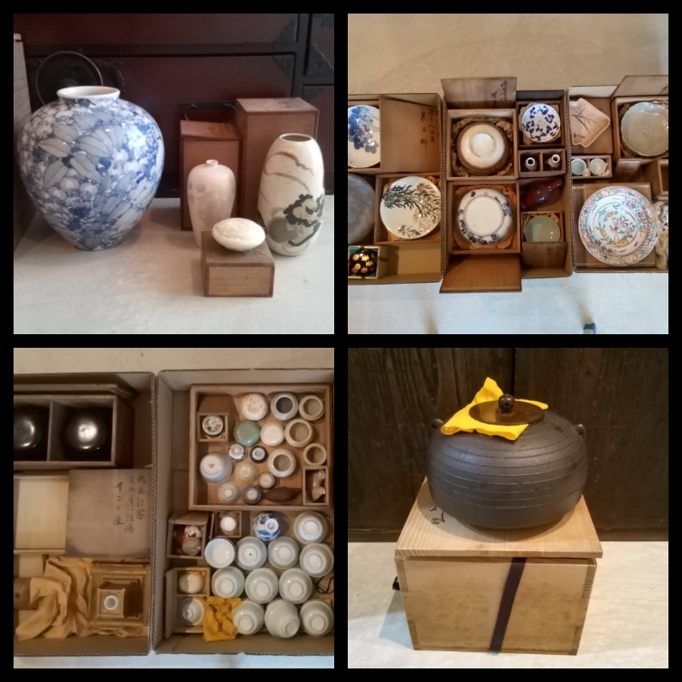茶道具、花瓶、皿類、京都市東山区にて出張買取り。